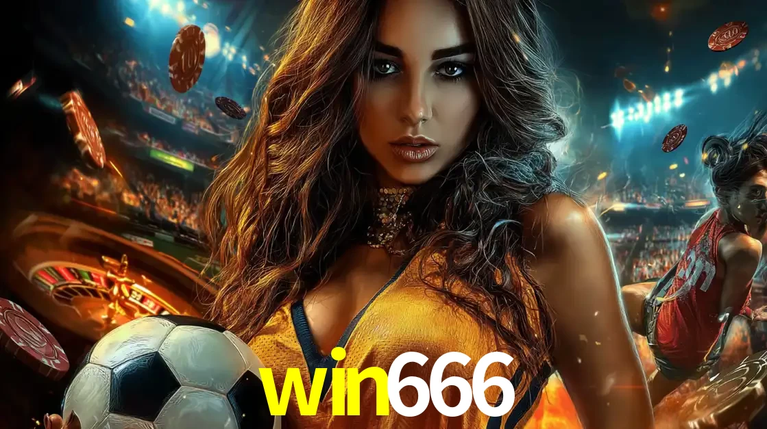 Mulher segurando uma bola de futebol em uma montagem que mistura a paixão esportiva com a emoção da roleta de cassino, tudo disponível na plataforma win666.